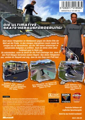 Tony Hawks Pro Skater 4 (USA) box cover back